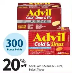 Pharmasave Advil Cold & Sinus offer