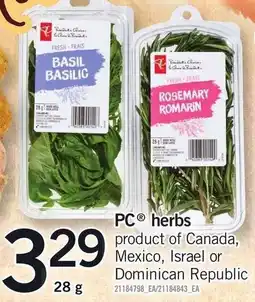 Loblaws PC herbs offer
