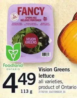 Loblaws Vision Greens lettuce offer