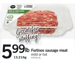 Loblaws Fortinos sausage meat offer