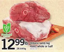 Loblaws Foodland Ontario lamb leg roast offer