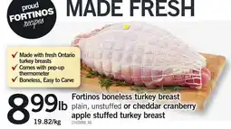 Loblaws Fortinos boneless turkey breast offer