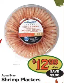 The Garden Basket Aqua Star Shrimp Platters offer