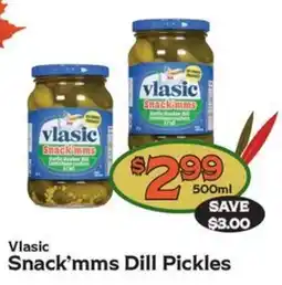 The Garden Basket Vlasic Snack'mms Dill Pickles offer