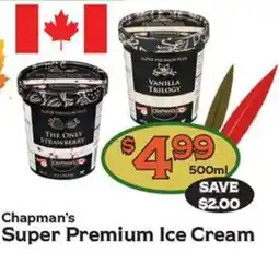 The Garden Basket Chapman's Super Premium Ice Cream offer