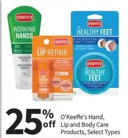Pharmasave O'keeffe's Hand, Lip and Body Care Products offer
