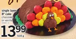 Loblaws single layer 8" cake chocolate or vanilla offer