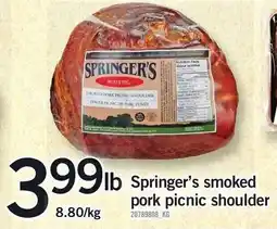 Loblaws Springer's smoked pork picnic shoulder offer