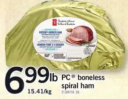 Loblaws PC boneless spiral ham offer