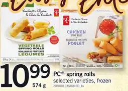 Loblaws PC spring rolls offer