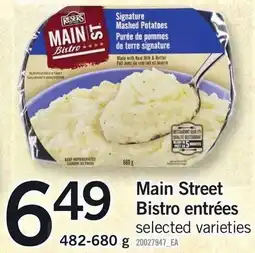 Loblaws Main Street Bistro entrées offer