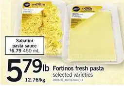 Loblaws Fortinos fresh pasta offer
