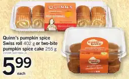 Loblaws Quinn's pumpkin spice swiss roll offer