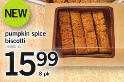 Loblaws pumpkin spice biscotti offer
