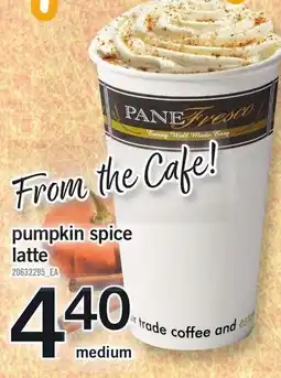 Loblaws Pane Fresco pumpkin spice latte offer