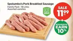 Calgary Co-op Spolumbo's Pork Breakfast Sausage offer