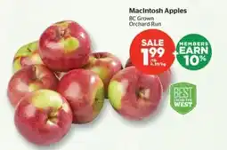 Calgary Co-op MacIntosh Apples offer