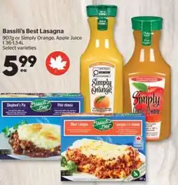 Calgary Co-op Bassili's Best Lasagna offer