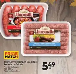 Calgary Co-op Johnsonville Dinner, Breakfast, Rounds or Grinds offer