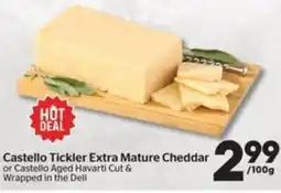 Calgary Co-op Castello Tickler Extra Mature Cheddar or Castello Aged Havarti Cut & Wrapped in the Deli offer