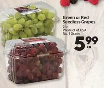 Green or Red Seedless Grapes