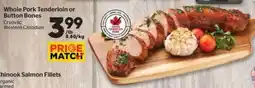 Calgary Co-op Cryovac Western Canadian Whole Pork Tenderloin or Button Bones offer