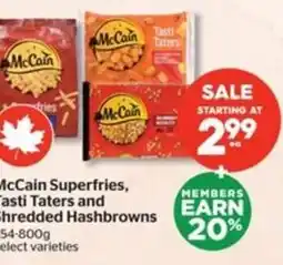 Calgary Co-op McCain Superfries, Tasti Taters and shredded Hashbrowns offer