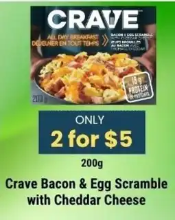 Sal's Grocery Crave bacon & egg scramble with cheddar cheese offer