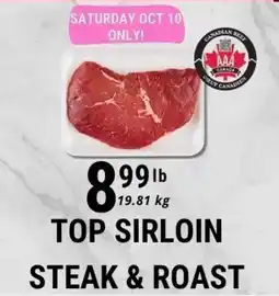 Sal's Grocery Canadian beef top sirloin steak & roast offer