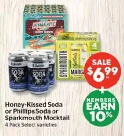 Calgary Co-op Honey-Kissed Soda or Phillips Soda or Sparkmouth Mocktail offer