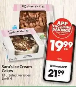 Calgary Co-op Sara's Ice Cream Cakes offer