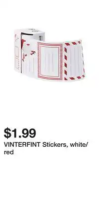 IKEA VINTERFINT Stickers, white/red offer