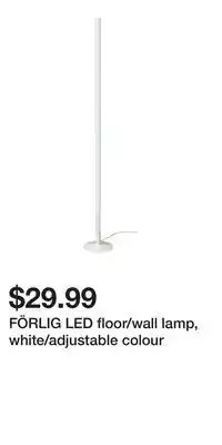 IKEA FÖRLIG LED floor/wall lamp, white/adjustable colour offer