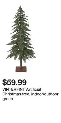 IKEA VINTERFINT Artificial Christmas tree, indoor/outdoor green offer