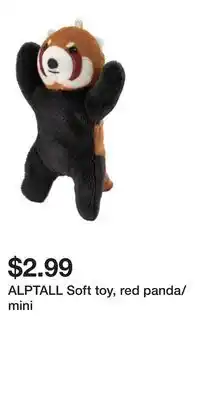 IKEA ALPTALL Soft toy, red panda/mini offer