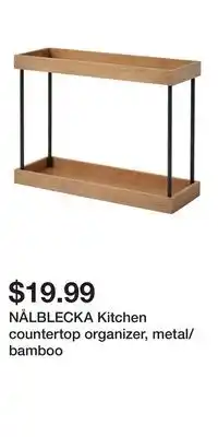 IKEA NÅLBLECKA Kitchen countertop organizer, metal/bamboo offer