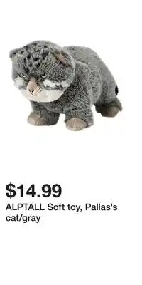 IKEA ALPTALL Soft toy, Pallas's cat/gray offer