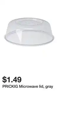 IKEA PRICKIG Microwave lid, gray offer