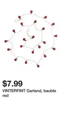 IKEA VINTERFINT Garland, bauble red offer