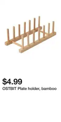 IKEA OSTBIT Plate holder, bamboo offer