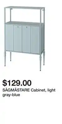 IKEA SÅGMÄSTARE Cabinet, light gray-blue offer