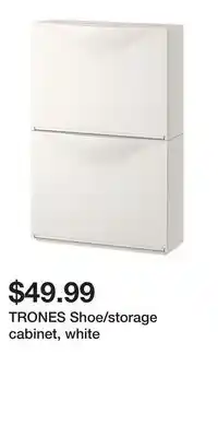 IKEA TRONES Shoe/storage cabinet, white offer