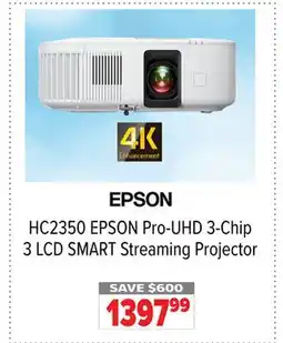 2001 Audio Video EPSON HC2350 EPSON Pro-UHD 3-Chip 3 LCD SMART Streaming Projector offer