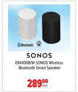 2001 Audio Video ERA100B/W SONOS Wireless Bluetooth Smart Speaker offer