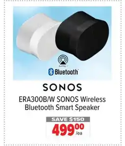2001 Audio Video ERA300B/W SONOS Wireless Bluetooth Smart Speaker offer