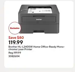 Staples Brother HL-L2405W Home Office-Ready Monochrome Laser Printer offer