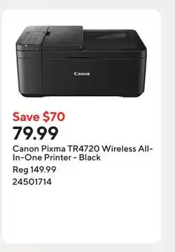Staples Canon Pixma TR4720 Wireless All-In-One Printer - Black offer