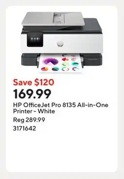 Staples HP OfficeJet Pro 8135 All-in-One Printer - White offer