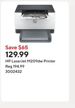 Staples HP LaserJet M209dw Printer offer