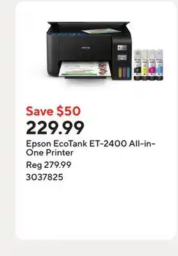 Staples Epson EcoTank ET-2400 All-in-One Printer offer
